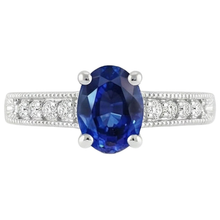 Afbeelding in Gallery-weergave laden, echte round diamant 1.85karaat ring zijaanzicht
