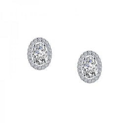 Natuurlijke Diamanten Oorbel 3.90ct - Witgoud 14K