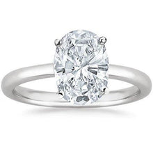 Afbeelding in Gallery-weergave laden, Ovaal Geslepen Solitaire 2,75 Karaat Echt Diamanten Verlovingsring Wit Goud 14K
