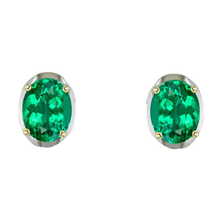 Puur GIA Gekeurd Smaragd Gemstone Earring 2,50 karaat