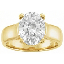 Afbeelding in Gallery-weergave laden, Diamant Solitaire Verlovingsring 5 karaat 14K Geelgoud – zijaanzicht
