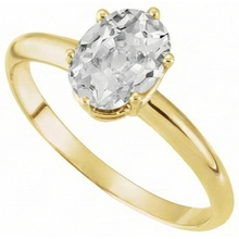 Afbeelding in Gallery-weergave laden, Diamant Solitaire Verlovingsring 4-karaat 14K Geelgoud – vooraanzicht
