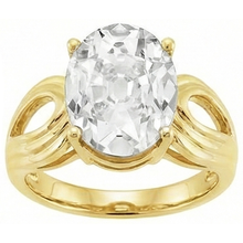 Afbeelding in Gallery-weergave laden, Enkele Steen Ring 14K Geelgoud met Briljant – profielaanzicht
