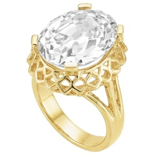 Afbeelding in Gallery-weergave laden, Briljant Antiek Cushion Solitaire Verlovingsring in 14K Geelgoud – zijaanzicht
