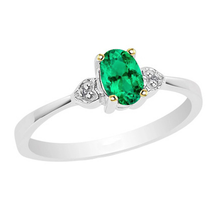 Afbeelding in Gallery-weergave laden, Smaragd Gekleurde Steen Ring – hoofdaanzicht
