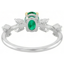 Afbeelding in Gallery-weergave laden, Luxe Gekleurde Steen Ring 2 karaat – achteraanzicht
