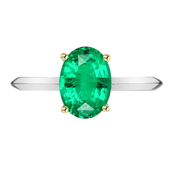 Fijne Smaragd Sieraadsteen Ring – GIA Gekeurd 3,50 karaat 14