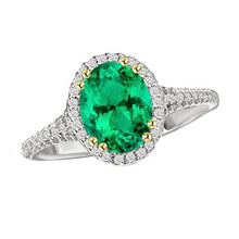 Afbeelding in Gallery-weergave laden, Fijne Smaragd Edelsteen Ring – hoofdaanzicht
