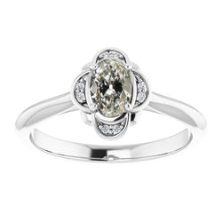 Diamant Antiek Cushion Halo Zetting Ring 1,50 karaat – 14K