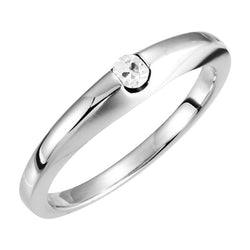 14K Witgoud Briljant Enkele Steen Ring – 1-karaat Old Mine