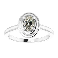 Fijn Solitaire Ring met Old Mine Slijpvorm Fijne Diamant – 2