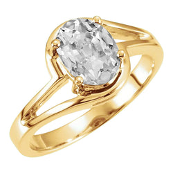 Luxe Briljant Solitaire Verlovingsring – 5 karaat 14K Geelgoud