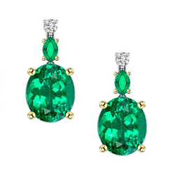 Briljant Fijne Smaragd Gemstone Earring 3 karaat