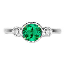 Afbeelding in Gallery-weergave laden, Fijne Smaragd Edelsteen Ring – hoofdaanzicht
