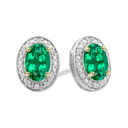 Ovaal Geslepen Colombiaanse Smaragd Gemstone Earring – 1,50