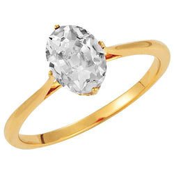Luxe Briljant Solitaire Ring – 4,50 karaat 14K Geelgoud