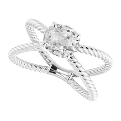 Puur Antiek Cushion Diamant Solitaire Verlovingsring 2 karaat
