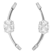Afbeelding in Gallery-weergave laden, Ovale Oude Mijnwerker &amp; Baguette Echte Diamanten Oorhangers Witgoud 5 Karaat
