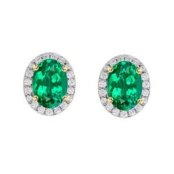 Ambachtelijk Gemstone Earring met GIA-Gecertificeerd Smaragd