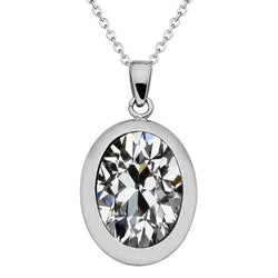 Luxueus Druppel Hanger met Antiek Cushion Diamant – 4,50 karaat