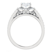 Afbeelding in Gallery-weergave laden, Stralend Fijne Diamant Solitaire Ring met Accenten 5,50 karaat – hoekaanzicht
