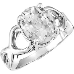 14K Witgoud Gedraaide Band Diamant Solitaire Verlovingsring 5