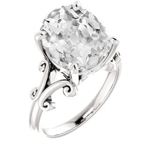 Afbeelding in Gallery-weergave laden, Fijne Diamant Solitaire Ring 5 karaat 14K Witgoud – vooraanzicht
