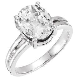 Solitaire Ring 14 Karaat Witgoud met Briljant – 5 karaat