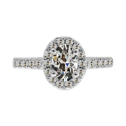Luxe Briljant Halo Ring – 2,50 karaat 14K Witgoud