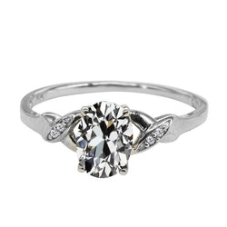Old Mine Slijpvorm Fijne Diamant Aanzoek Ring 3,50 karaat – 14K