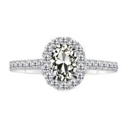 Ambachtelijk Diamant Halo Verlovingsring 4 karaat – 14 Karaat