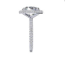Afbeelding in Gallery-weergave laden, Geraffineerd Halo Ring 6,50 karaat – zijaanzicht
