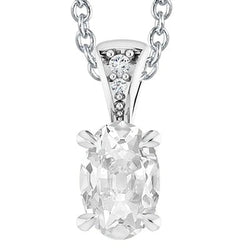 Natuurlijke Diamanten Hanger 4ct - 14K Witgoud