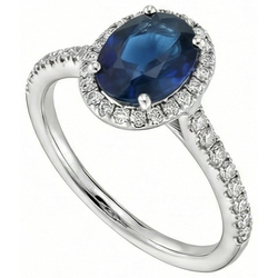 Echte Saffier Ring 2.75 Karaat