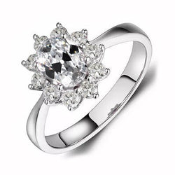 Natuurlijke Diamanten Ring 3.50ct - Witgoud 14K