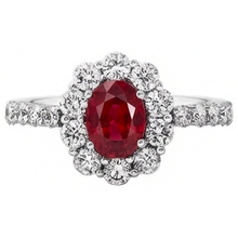 Afbeelding in Gallery-weergave laden, echte round robijn 3.50karaat ring close-up detail
