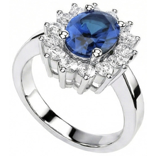 Afbeelding in Gallery-weergave laden, echte round saffier 2.00karaat ring close-up detail
