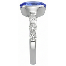 Afbeelding in Gallery-weergave laden, Ovale Tanzaniet AAA en Natuurlijke echte diamanten ( niet in een laboratorium gekweekt ) ring wit goud 4,50 karaat sieraden
