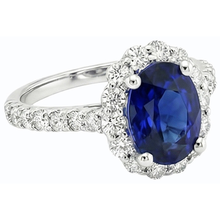 Afbeelding in Gallery-weergave laden, echte round diamant 6karaat ring op wit
