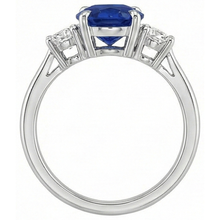 Afbeelding in Gallery-weergave laden, echte round diamant 3.50karaat ring zijaanzicht
