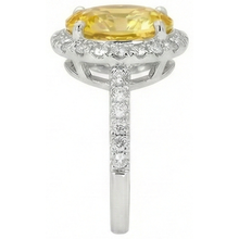 Afbeelding in Gallery-weergave laden, echte round saffier 3.5karaat ring bovenaanzicht
