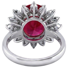 Afbeelding in Gallery-weergave laden, Ovaal Geslepen 13.80 Karaat Robijn IGI GECERTIFICEERDE Diamanten Witgoud 14K Ring
