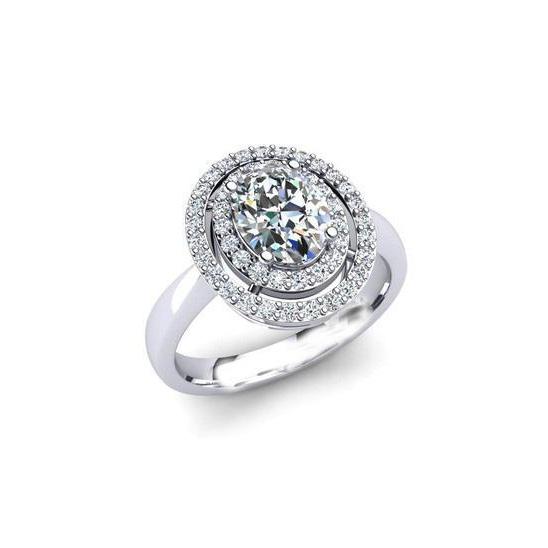 Echt Diamanten Trouwring Van 1,96 Ct