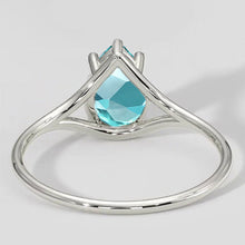 Afbeelding in Gallery-weergave laden, Paraiba-ring met gespleten schacht, 1 ct
