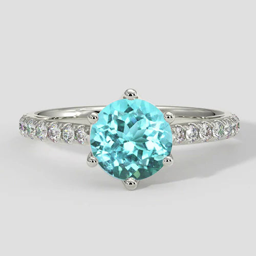 Paraiba Ring 2.50ct Ronde Slijpvorm