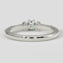 Afbeelding in Gallery-weergave laden, Paraiba Toermalijn en Diamant Milgrain Band
