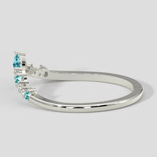 Afbeelding in Gallery-weergave laden, Paraiba Toermalijn &amp; Diamant Wishbone Ring
