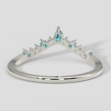 Afbeelding in Gallery-weergave laden, Paraiba Toermalijn &amp; Diamant Wishbone Ring
