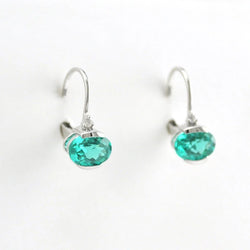 Paraiba oval earrings with lever