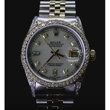 Afbeelding in Gallery-weergave laden, Parelmoer wijzerplaat Rolex Datumjust-horloge
